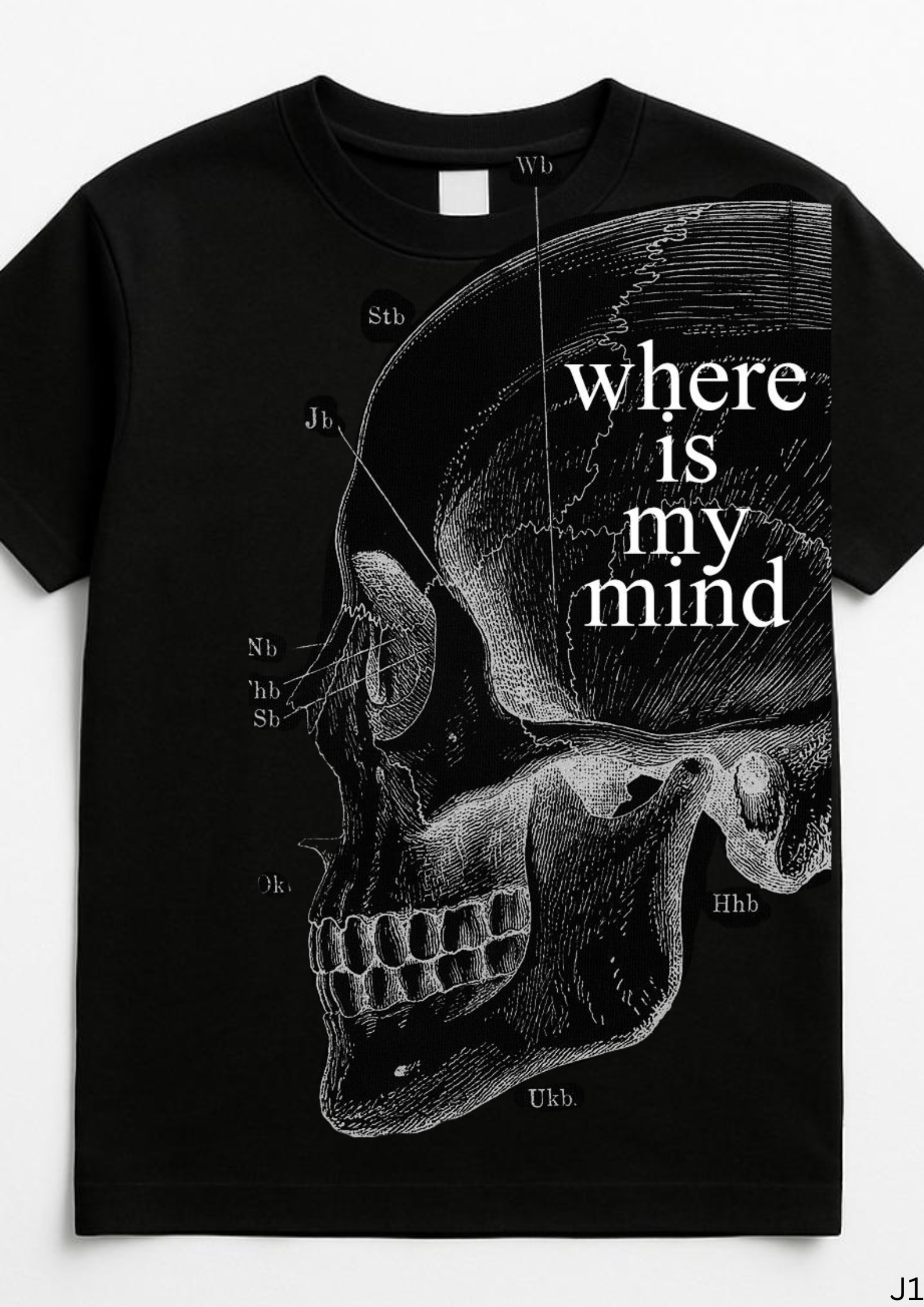 "Where Is My Mind" Anatomical Skull Tee