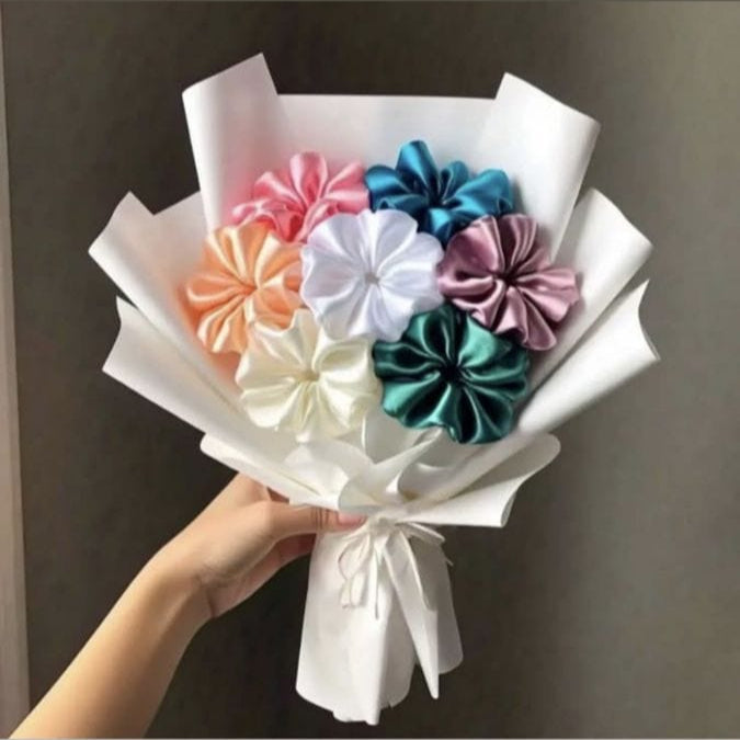 Elegant Satin Ribbon Flower Bouquet – Minimalist Luxe Edition