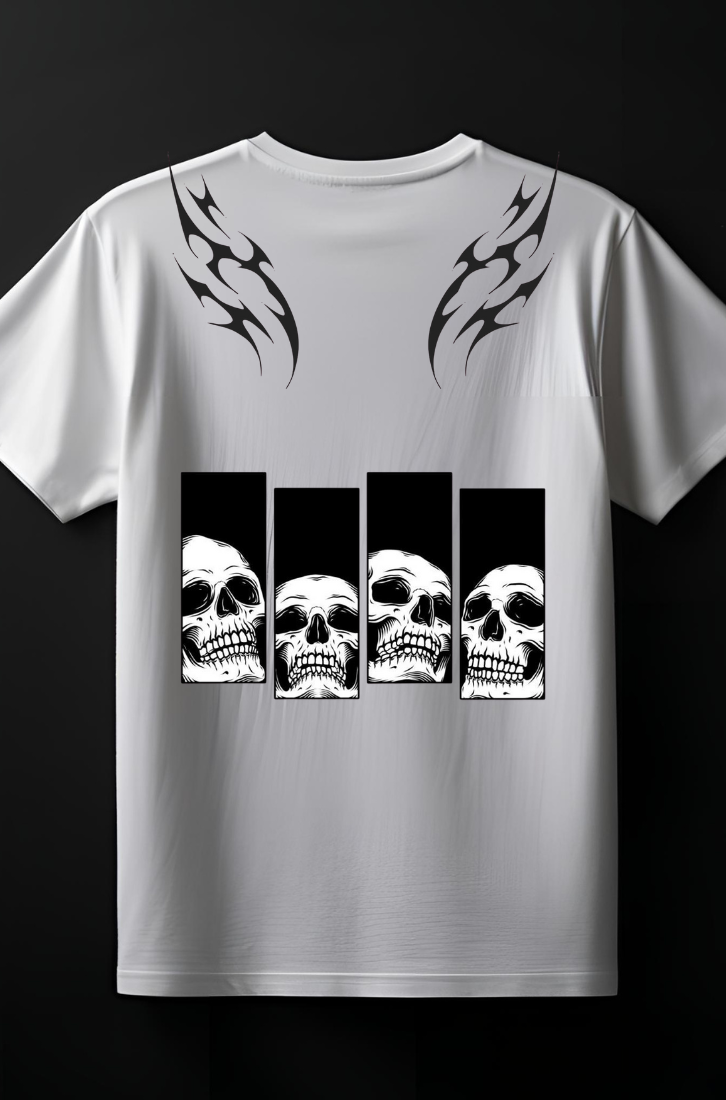 Requiem Rebellion Skull & Tribal Tattoo Graphic Tee